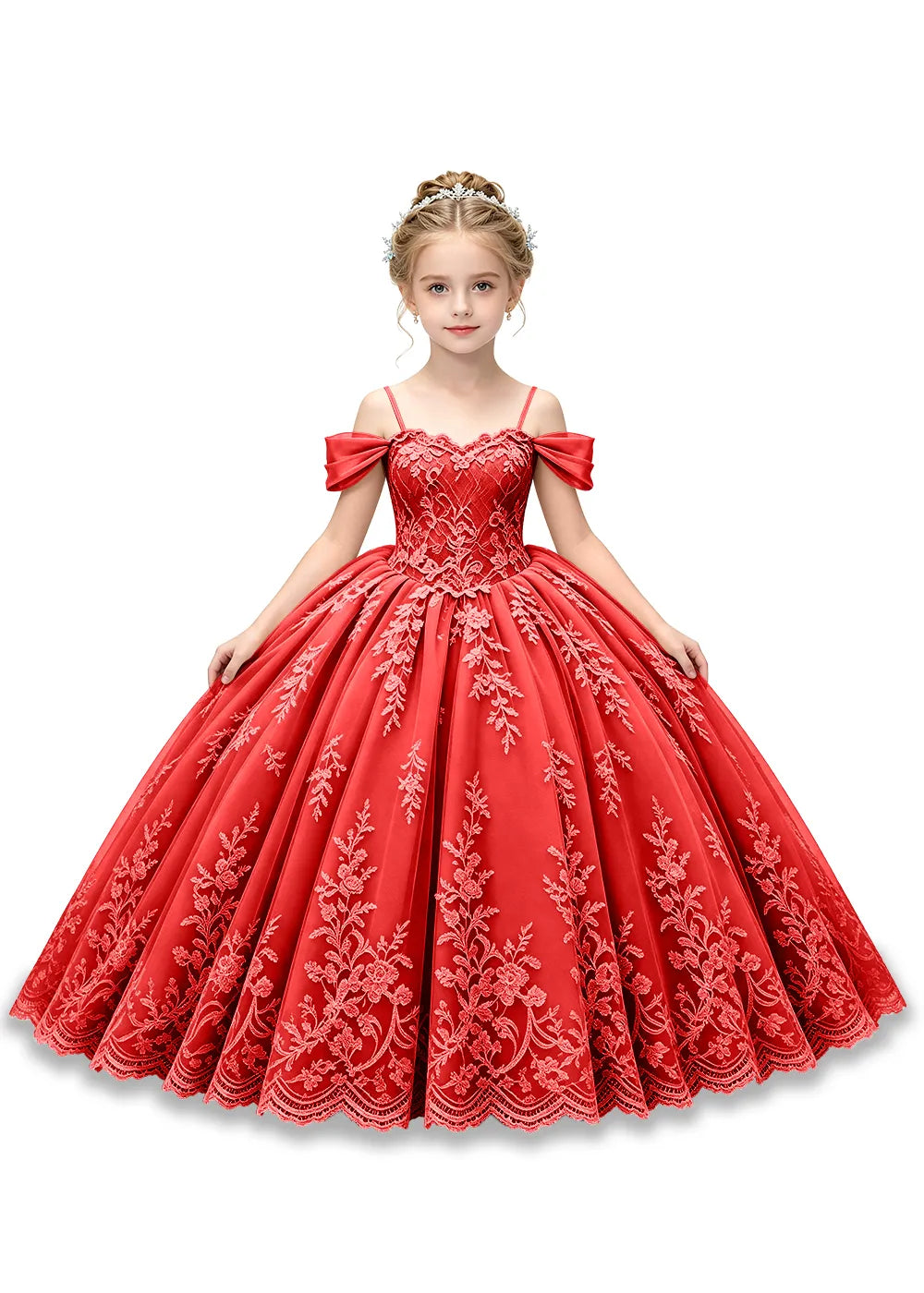 Fairytale Lace Princess Ball Gown for Girls