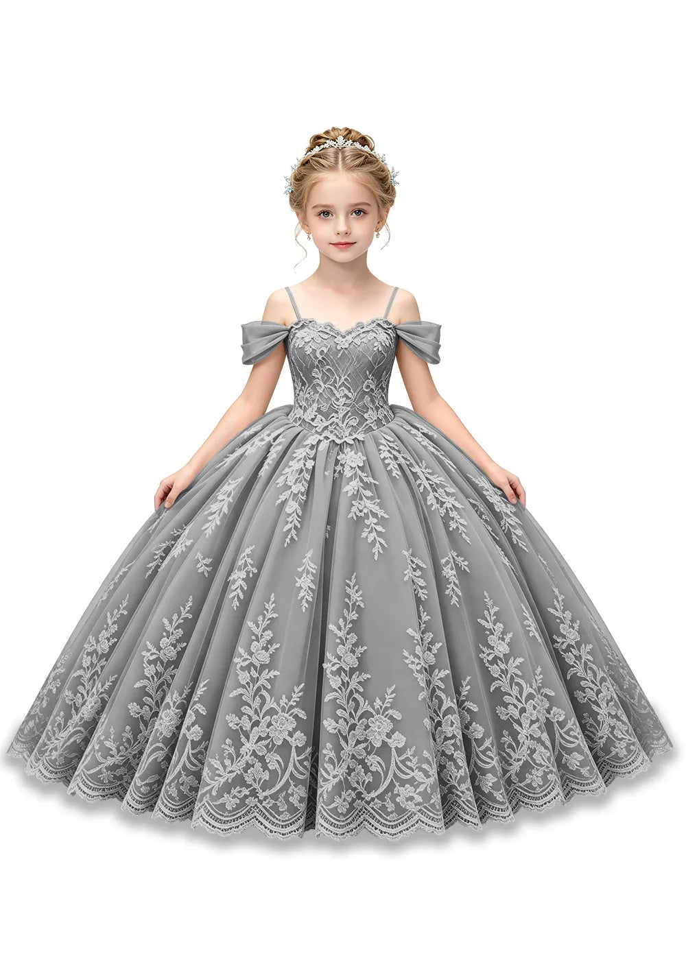 Fairytale Lace Princess Ball Gown for Girls