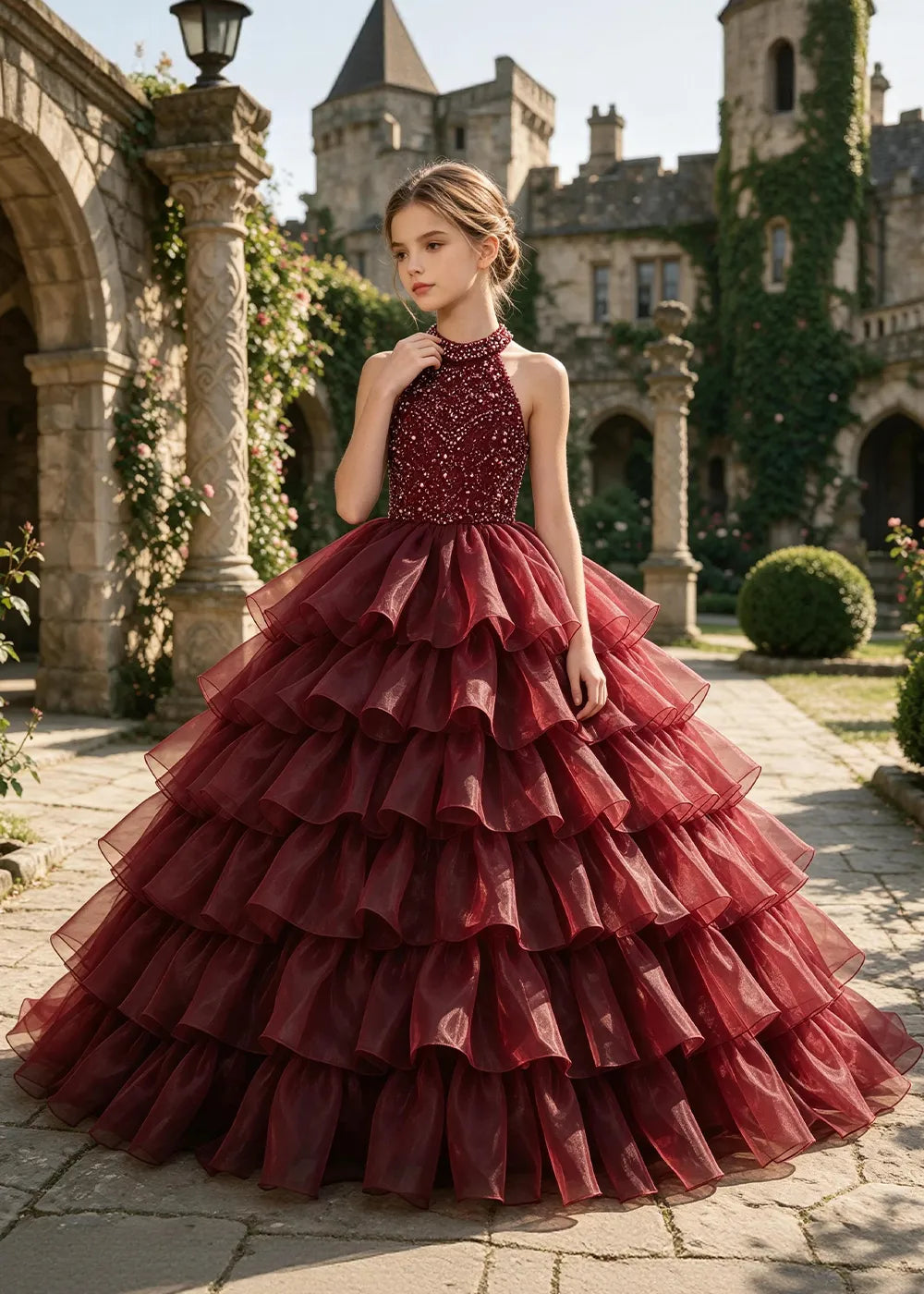 Spitzenkleid mit schulterfreiem Design