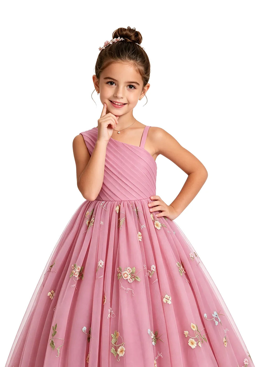 Spitzenkleid mit schulterfreiem Design