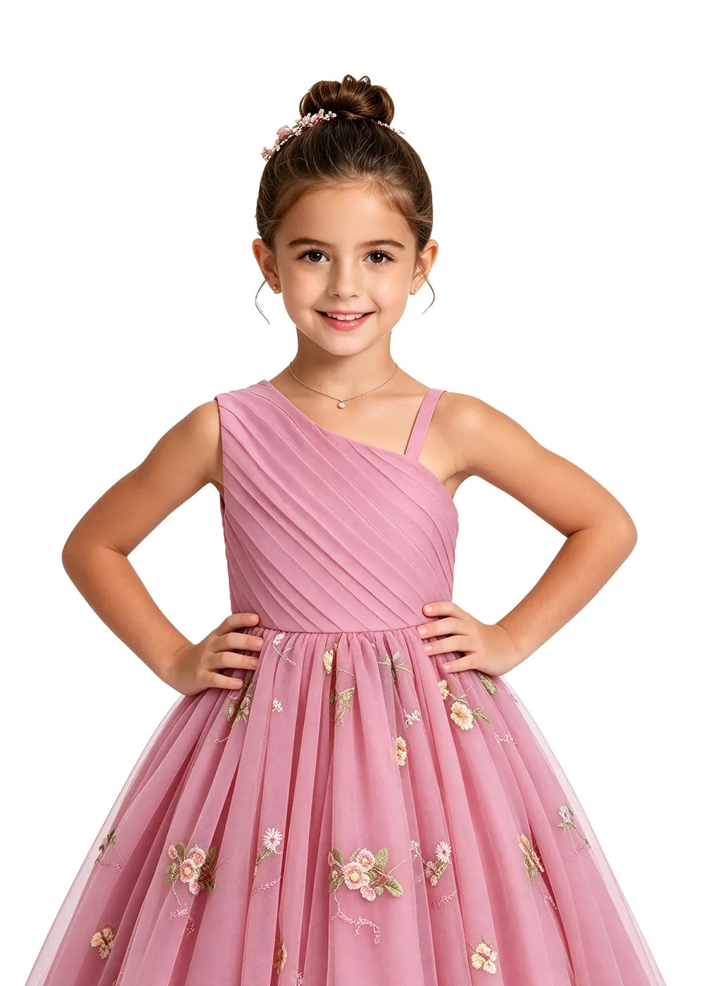 Spitzenkleid mit schulterfreiem Design