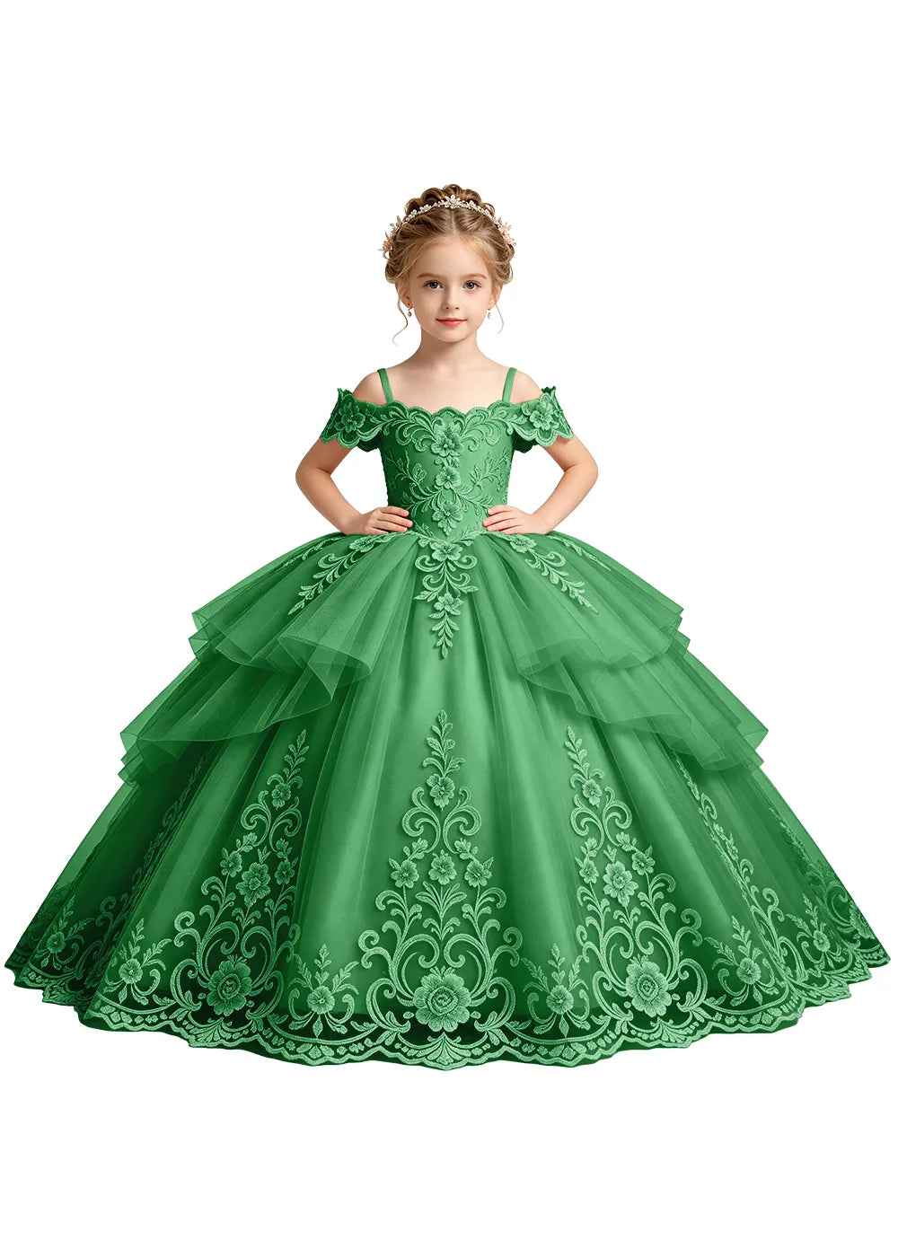 Spitzenkleid mit schulterfreiem Design