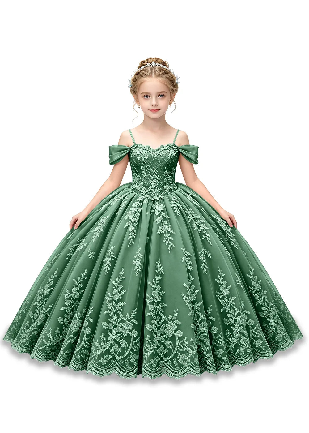 Enchanted Off-Shoulder Tulle Pageant Dress