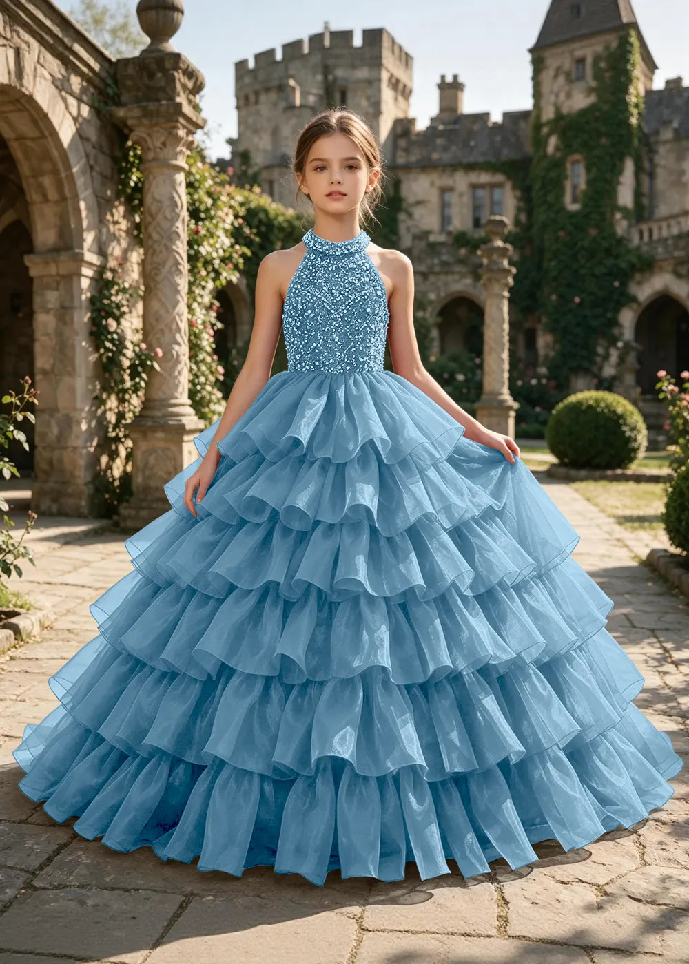 Spitzenkleid mit schulterfreiem Design