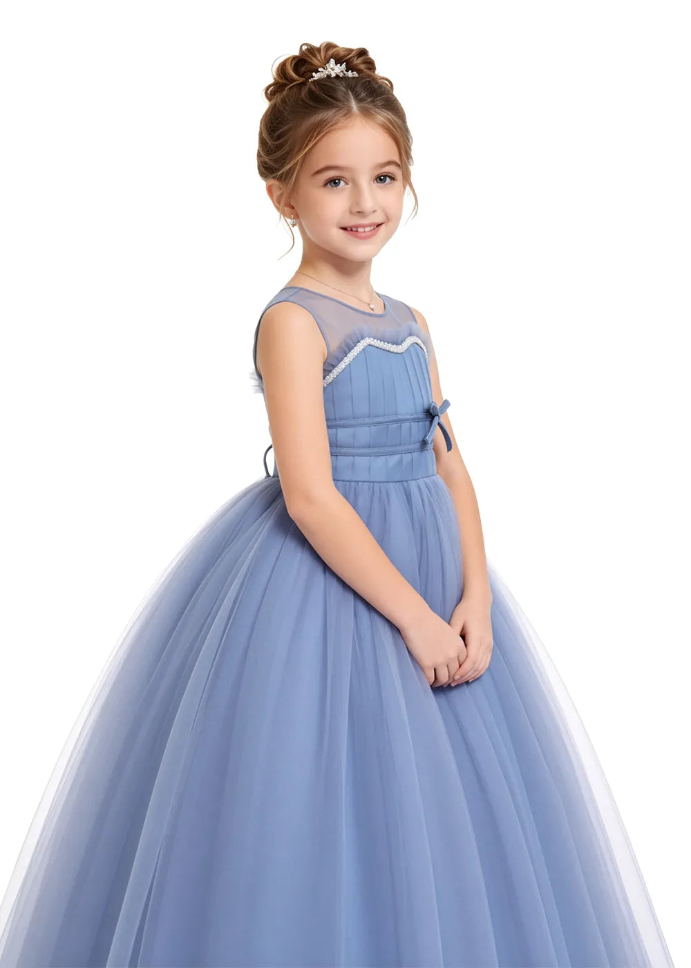 Spitzenkleid mit schulterfreiem Design