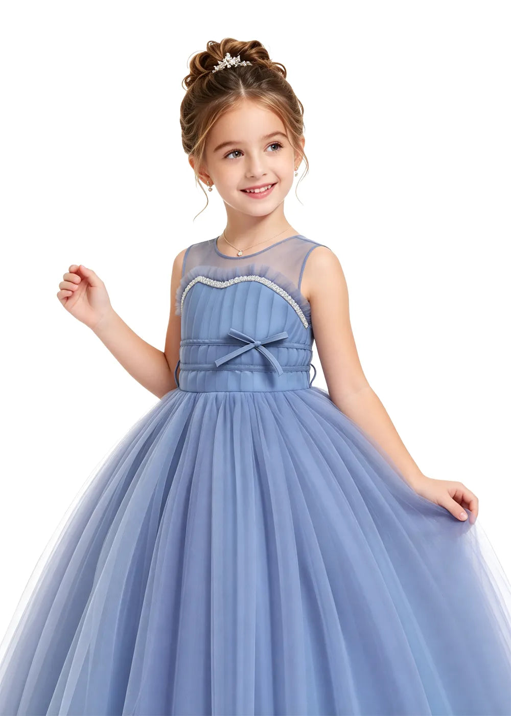 Spitzenkleid mit schulterfreiem Design