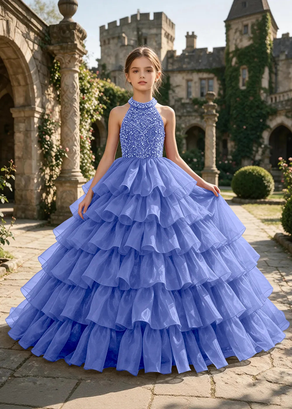 Spitzenkleid mit schulterfreiem Design