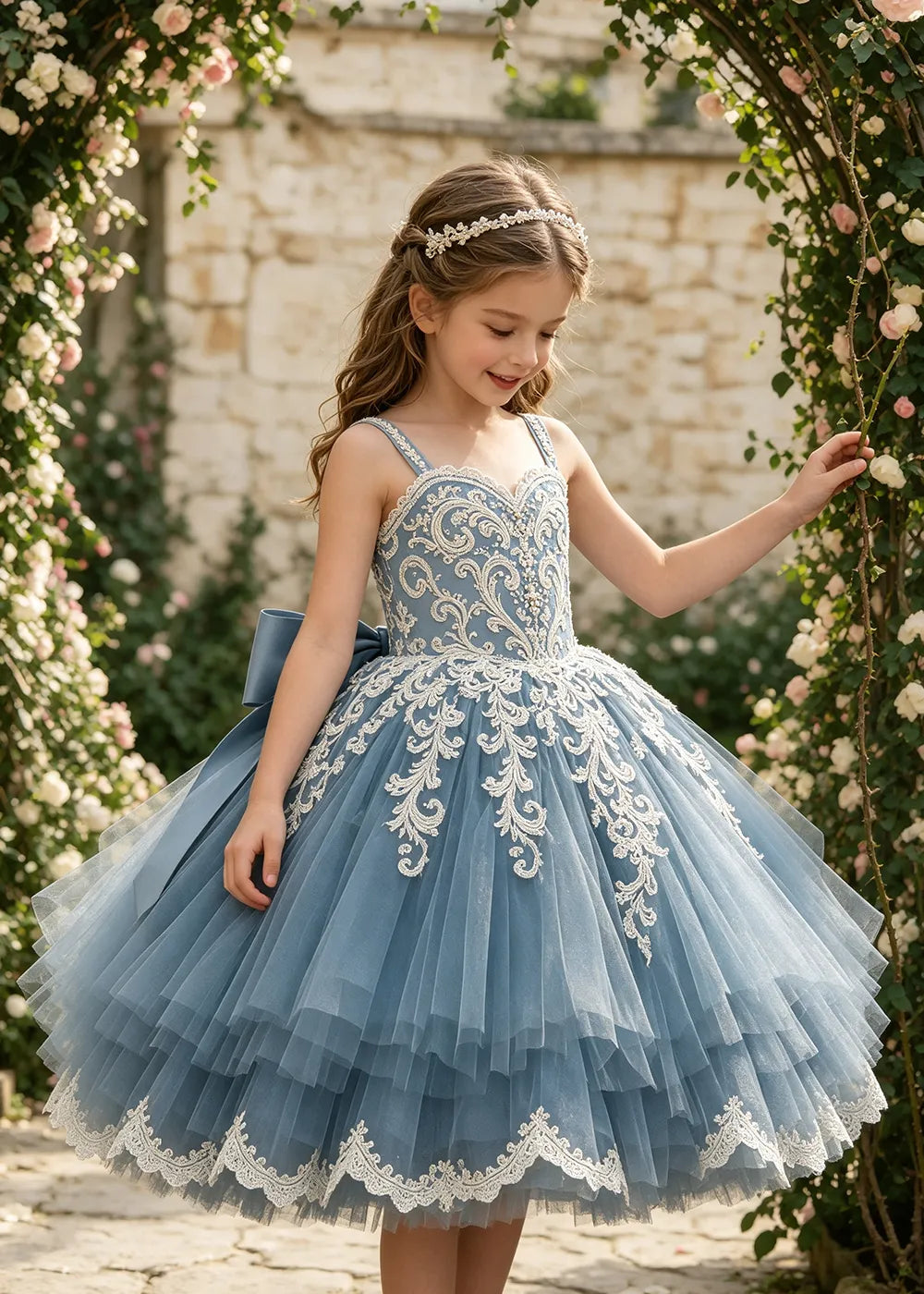 Spitzenkleid mit schulterfreiem Design