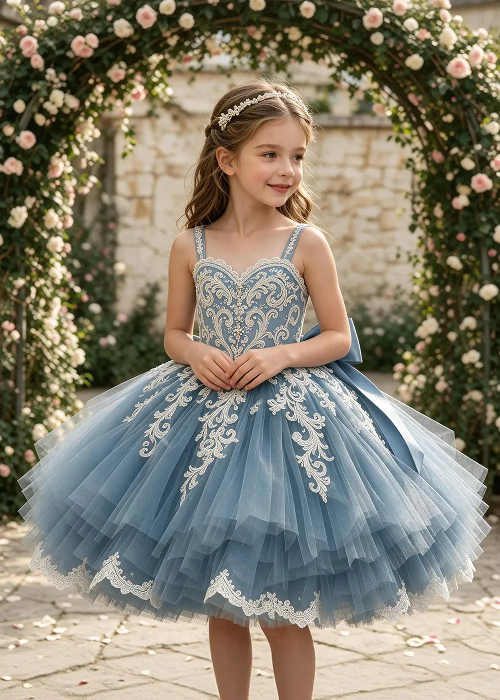Spitzenkleid mit schulterfreiem Design