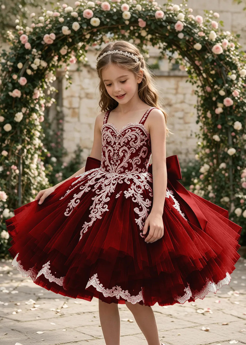 Spitzenkleid mit schulterfreiem Design