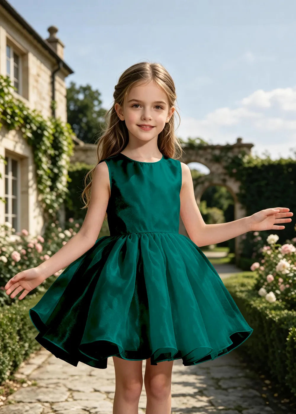 Minimalist Tulle Party Dress for Girls