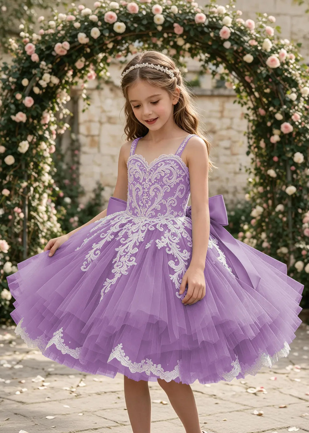 Spitzenkleid mit schulterfreiem Design