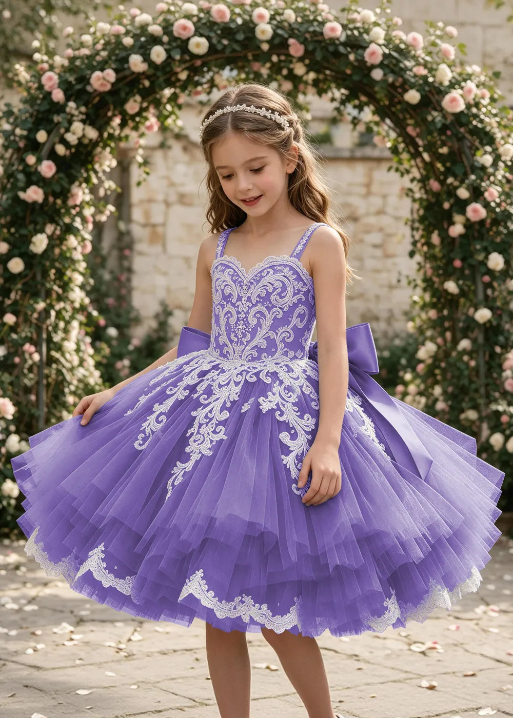 Spitzenkleid mit schulterfreiem Design