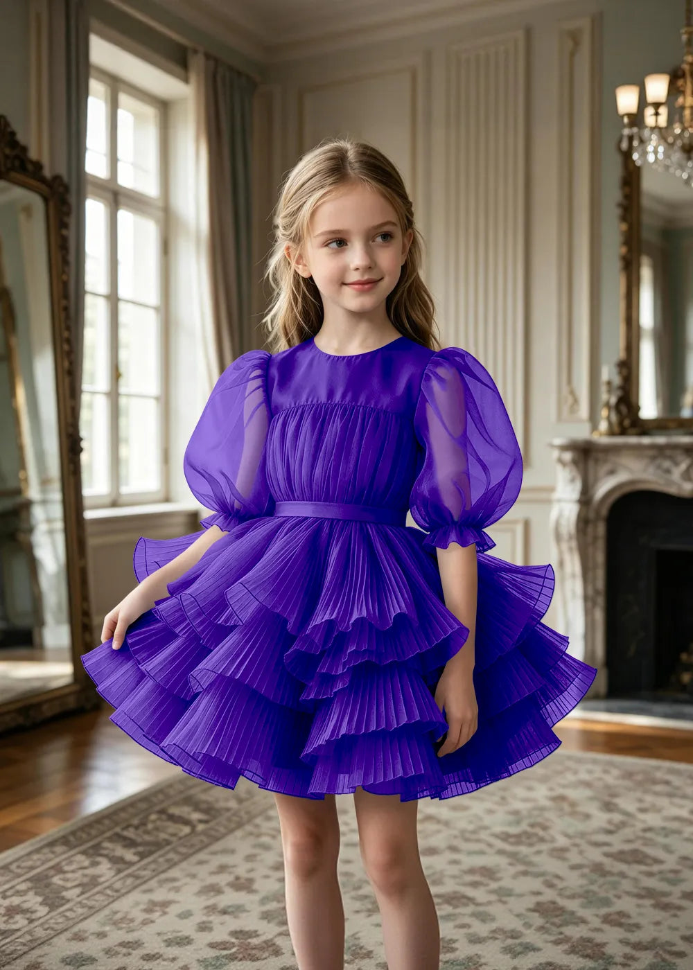 Spitzenkleid mit schulterfreiem Design