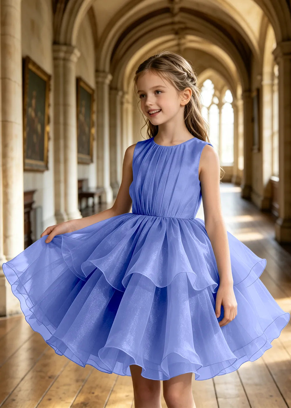 Twirl-Ready Junior Bridesmaid Tulle Dress