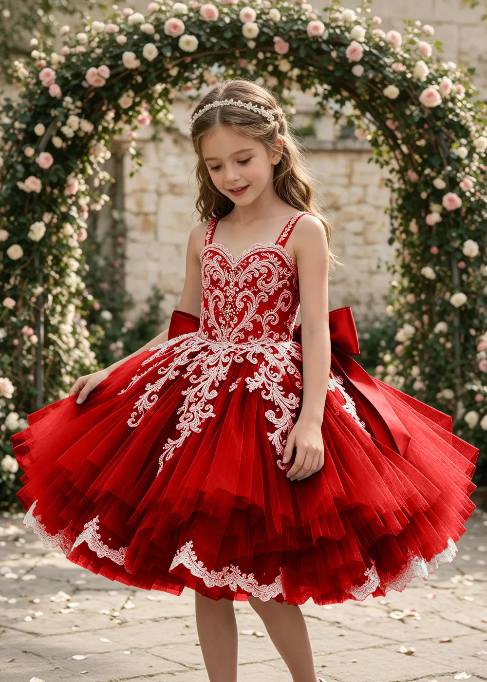 Spitzenkleid mit schulterfreiem Design
