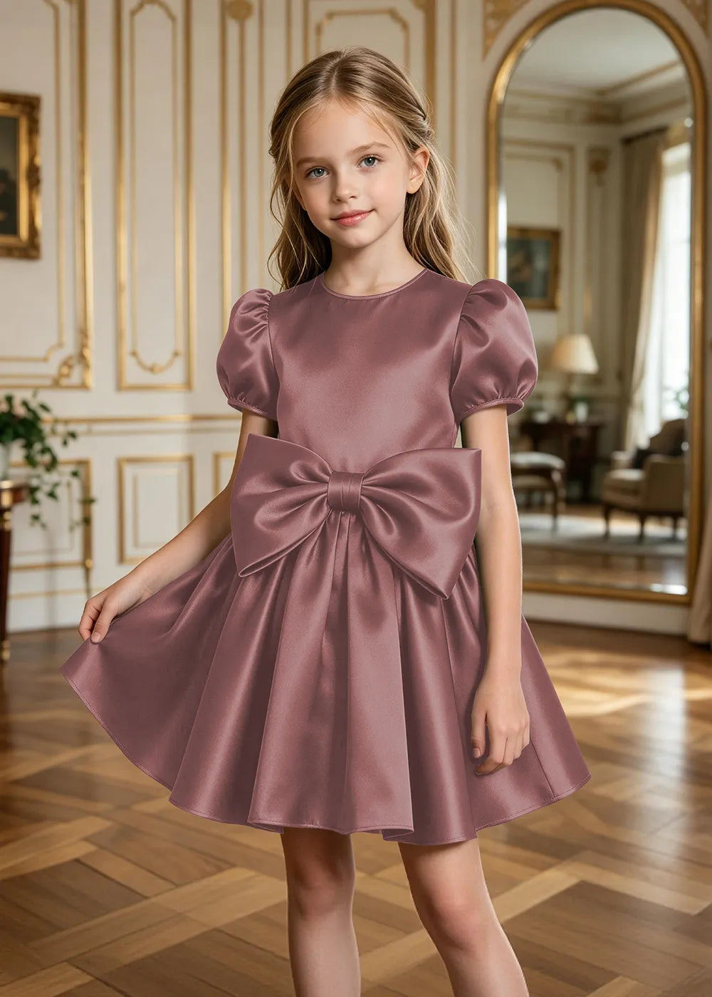 Evelina Fit-and-Flare Junior Bridesmaid Dress
