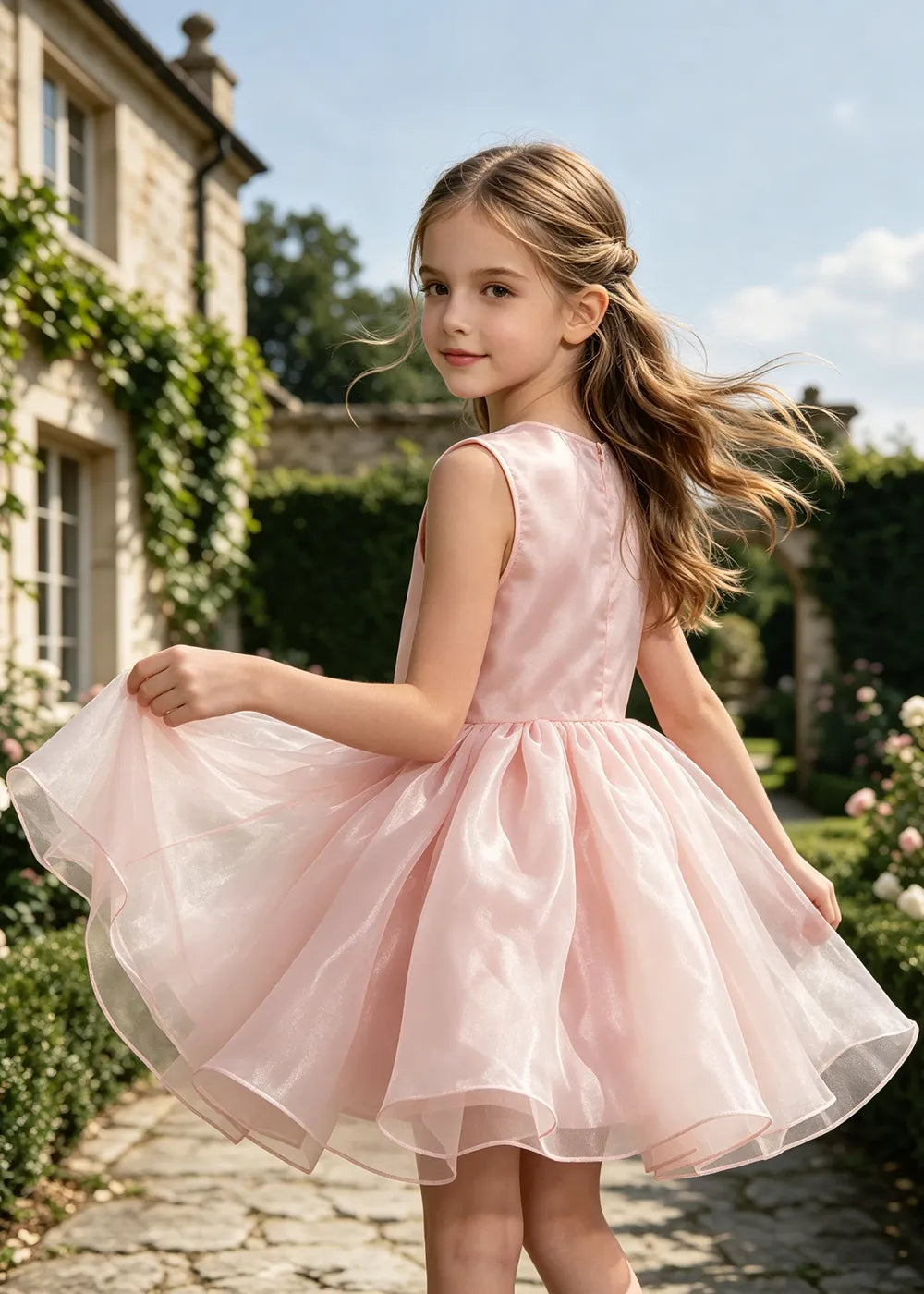 Classic Sleeveless Flower Girl Dress