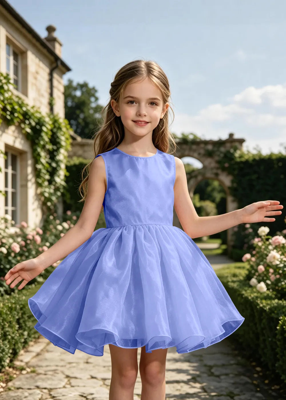 Classic Sleeveless Flower Girl Dress