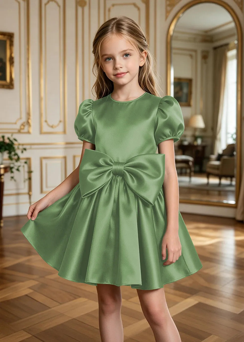 Evelina Fit-and-Flare Junior Bridesmaid Dress