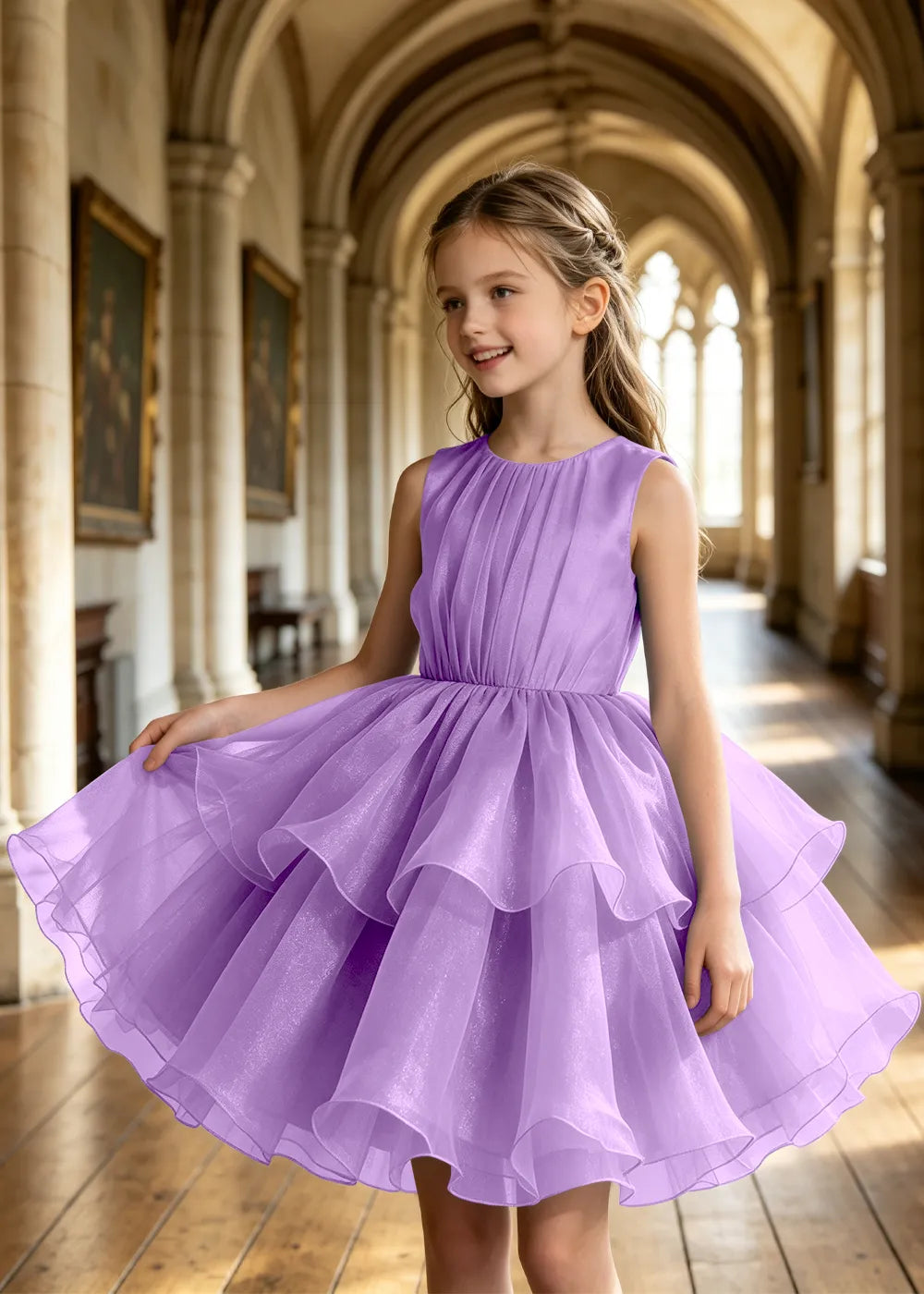 Twirl-Ready Junior Bridesmaid Tulle Dress