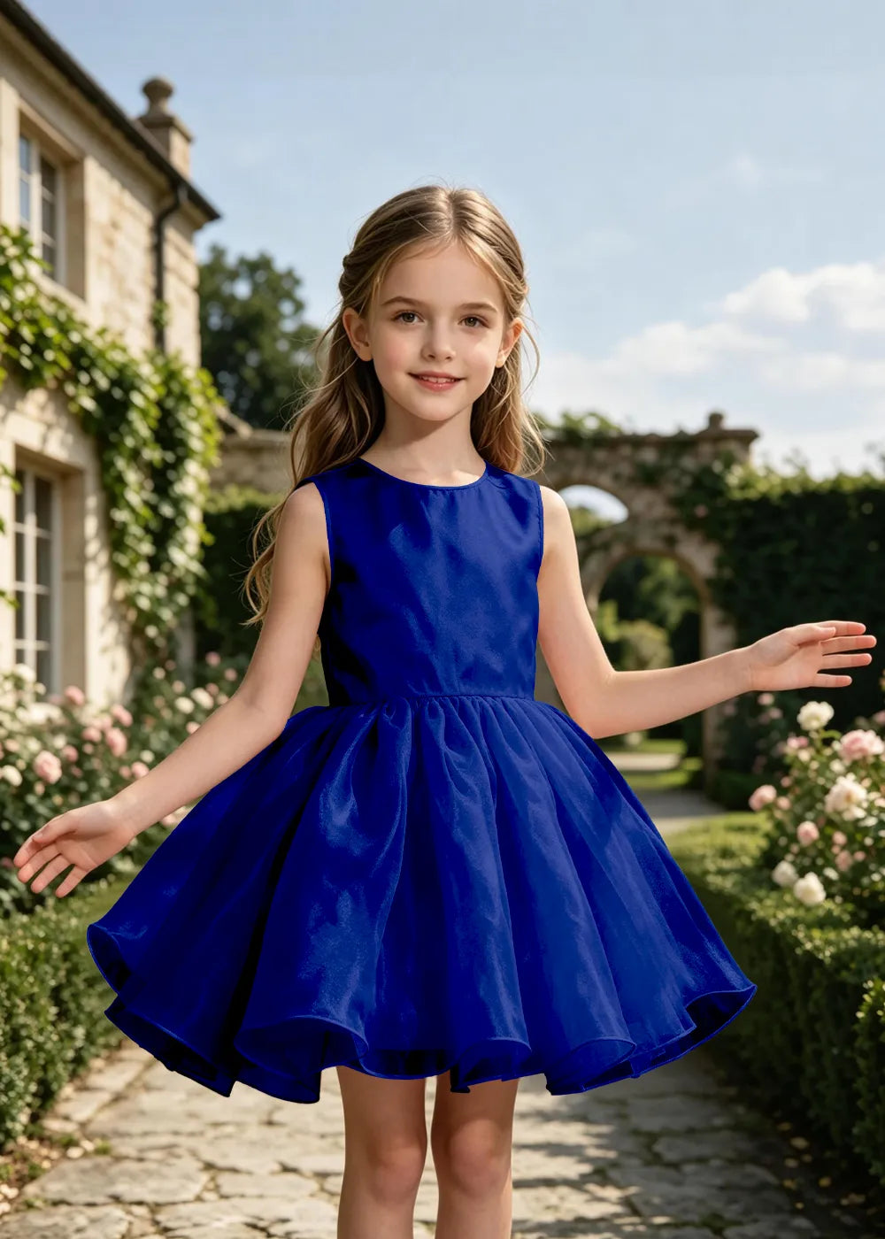 Classic Sleeveless Flower Girl Dress