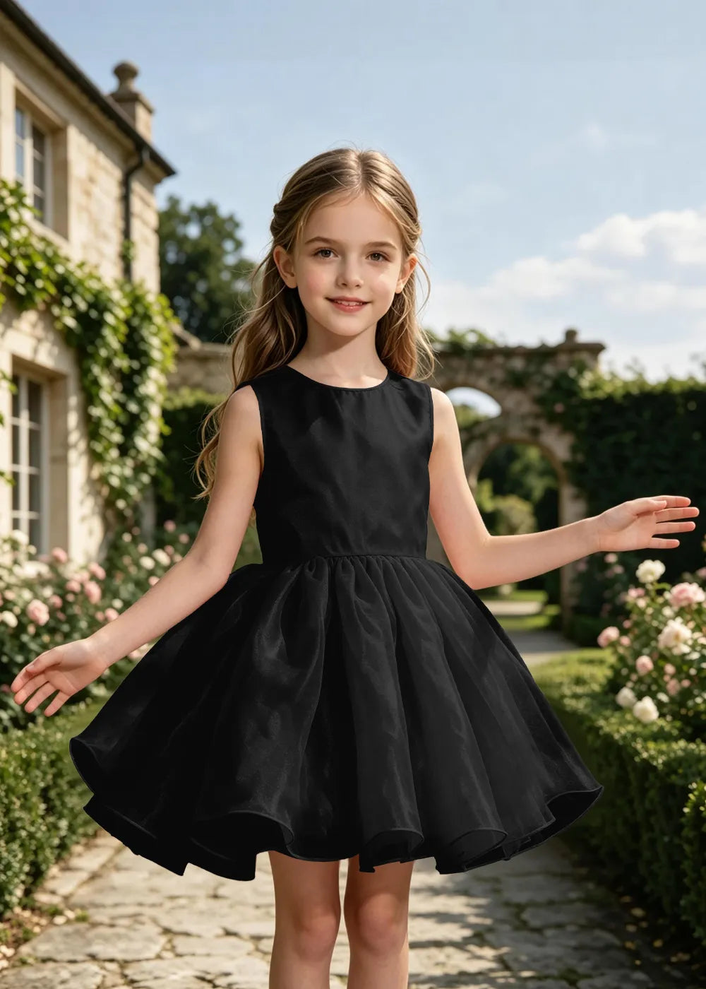 Classic Sleeveless Flower Girl Dress