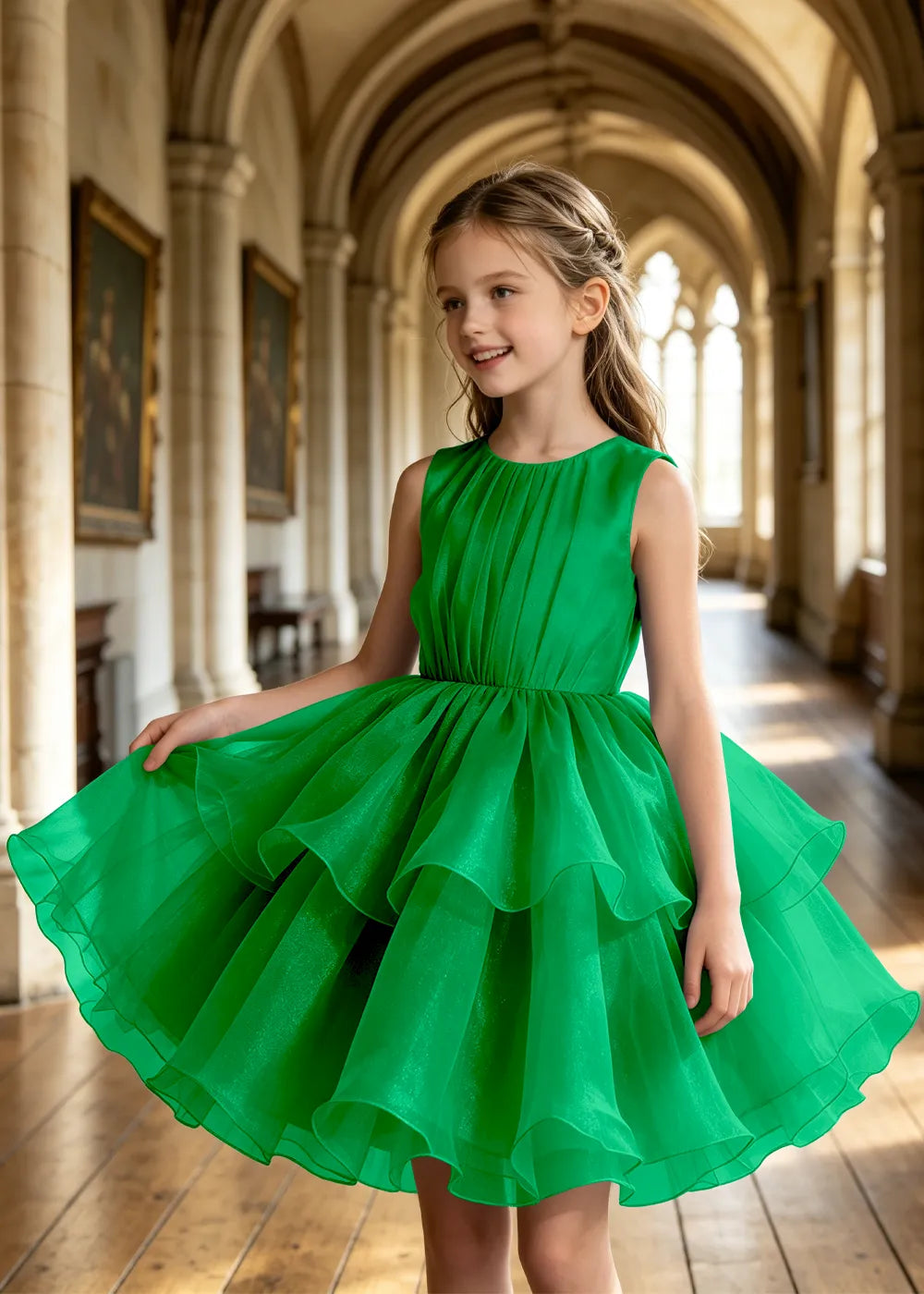 Twirl-Ready Junior Bridesmaid Tulle Dress