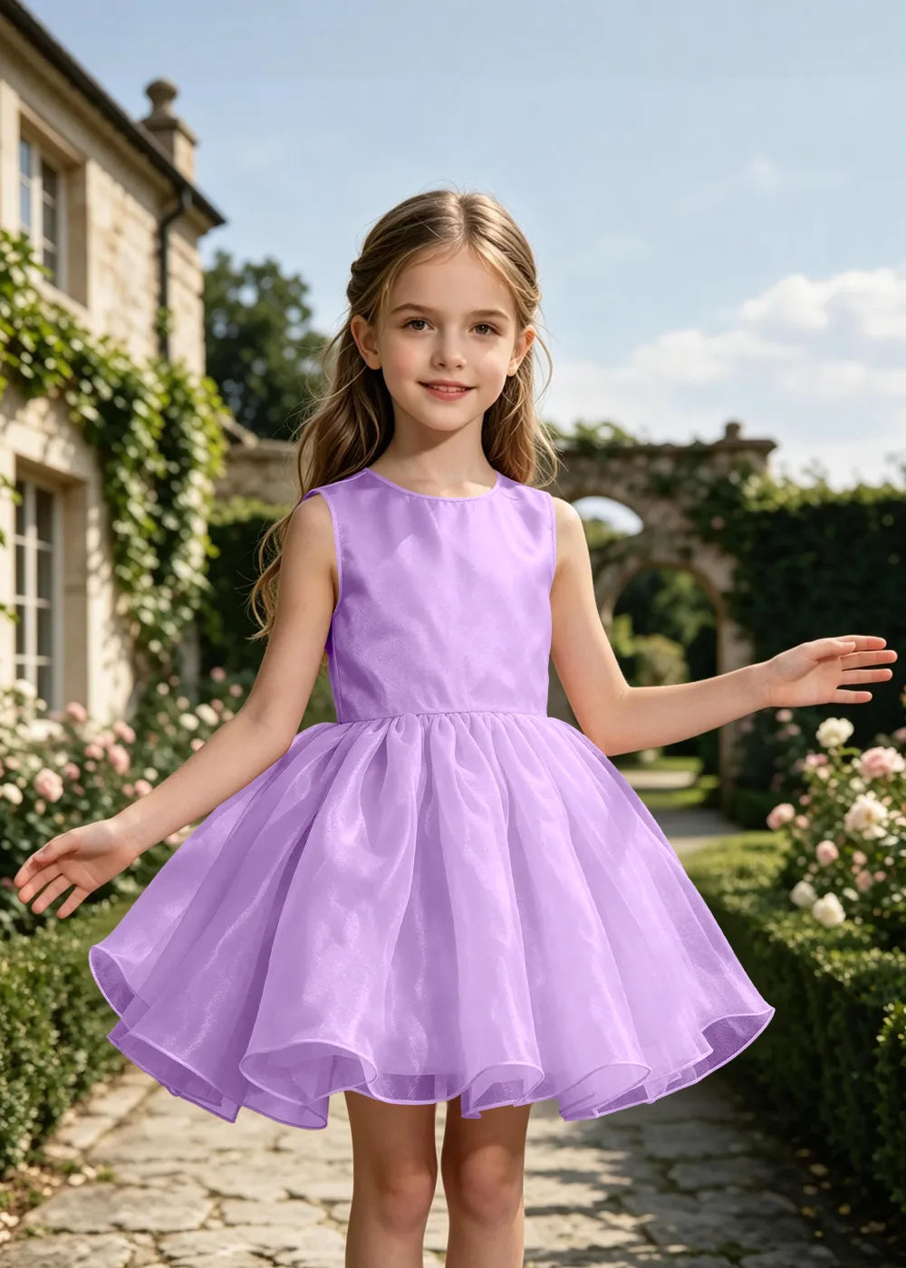 Classic Sleeveless Flower Girl Dress
