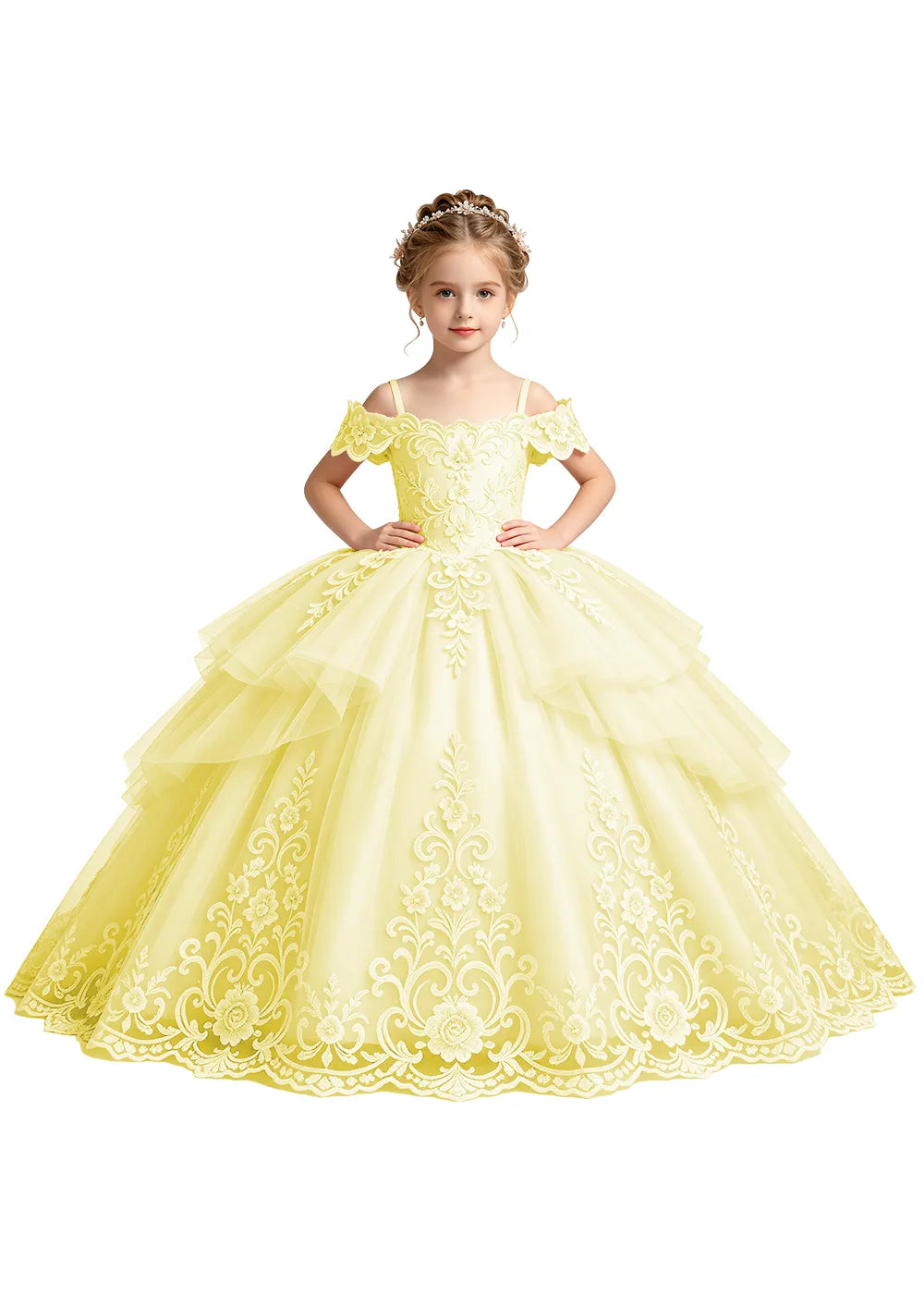 Spitzenkleid mit schulterfreiem Design