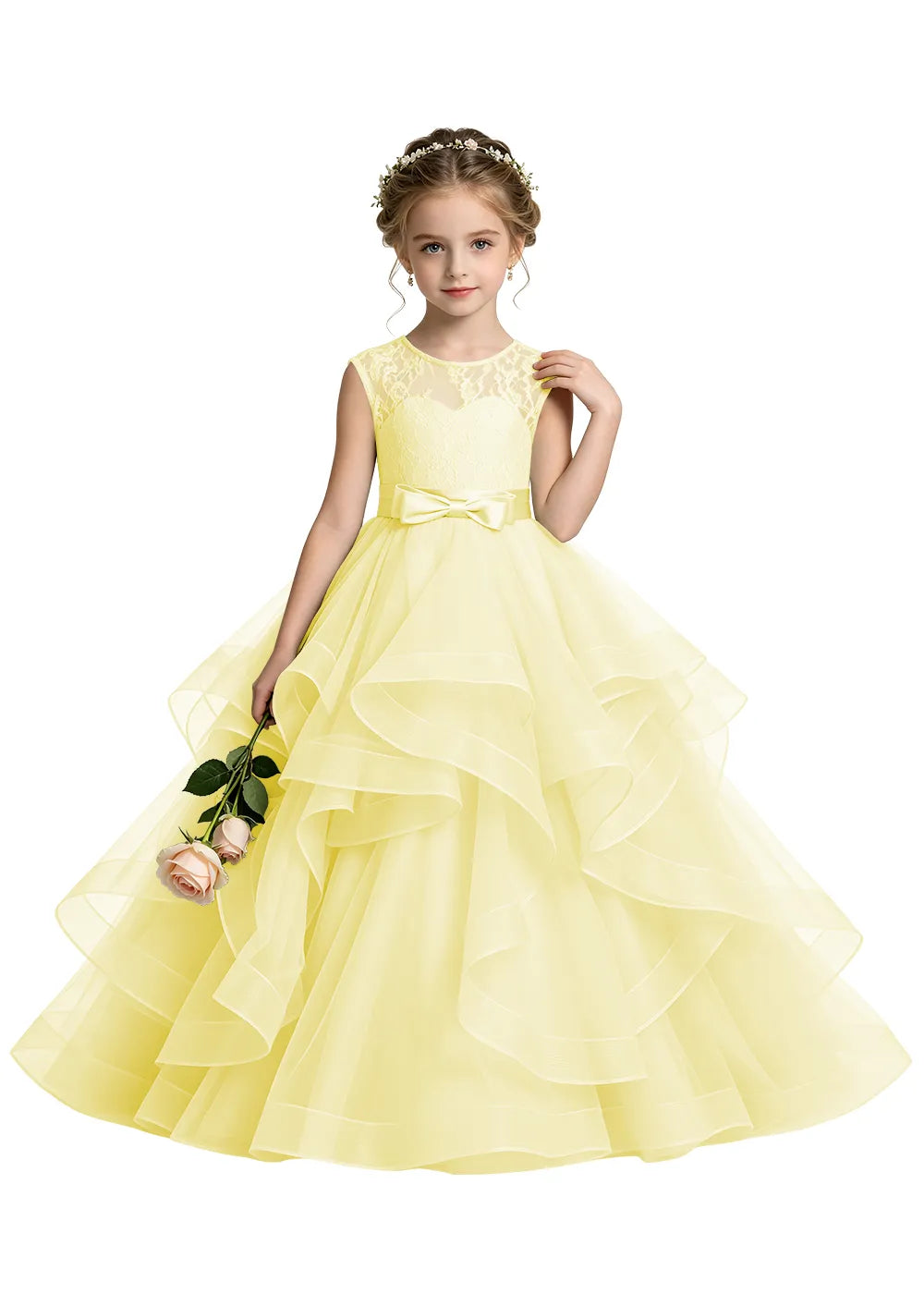 Keyhole Back Lace Bodice Special Occasion Dress