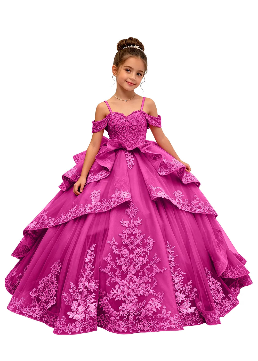 Spitzenkleid mit schulterfreiem Design