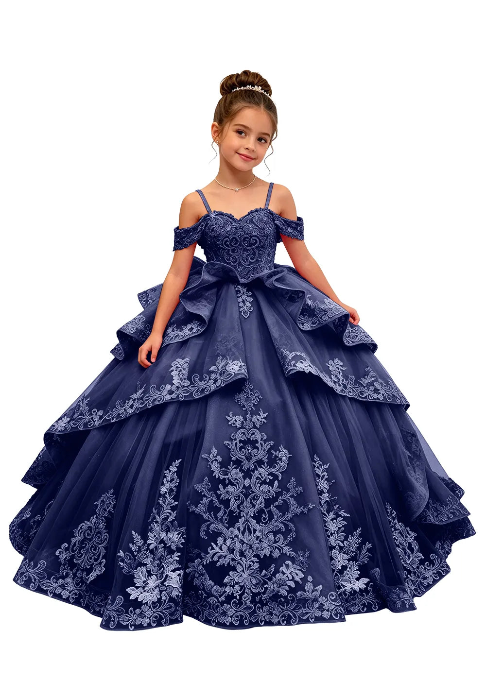 Spitzenkleid mit schulterfreiem Design