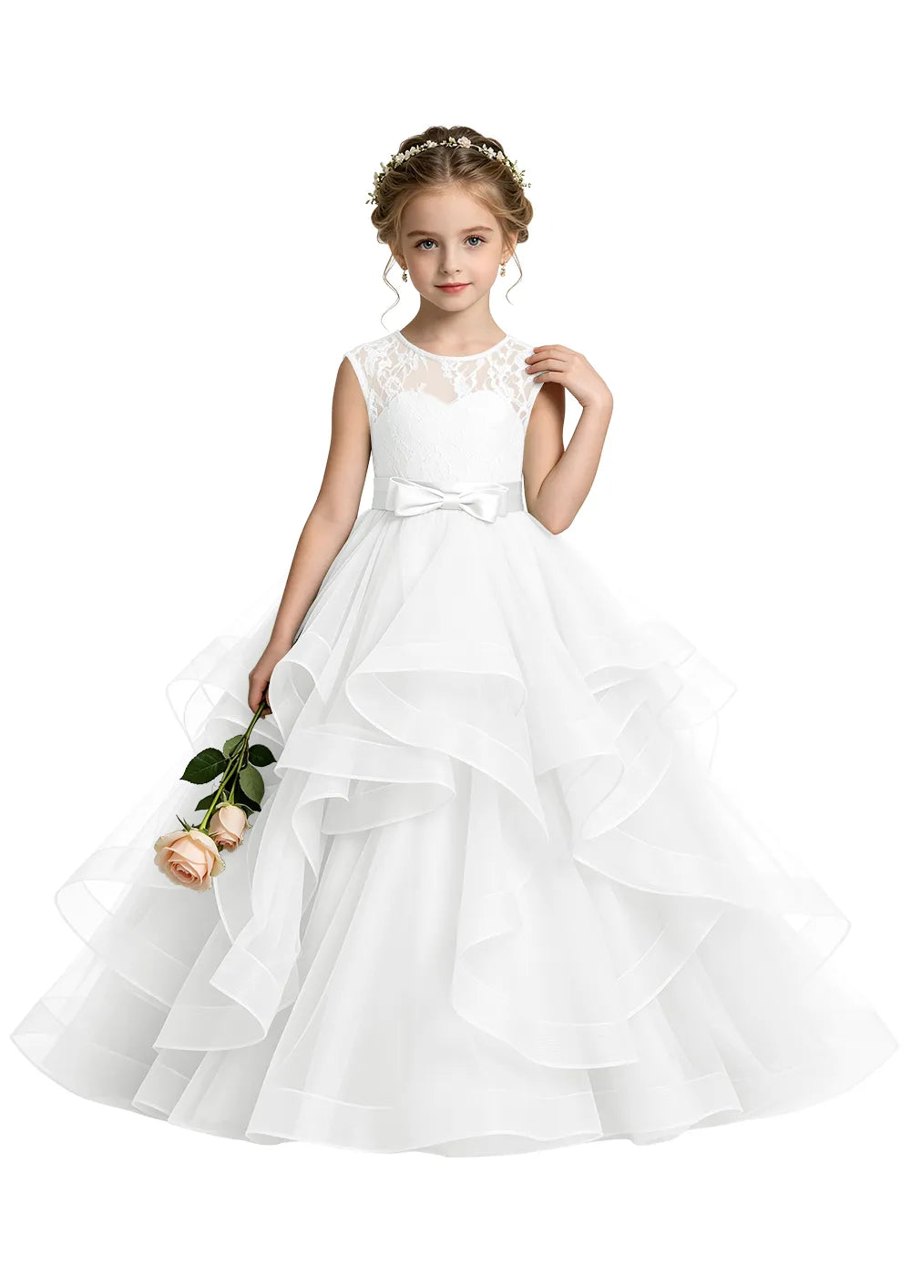 Keyhole Back Lace Bodice Special Occasion Dress