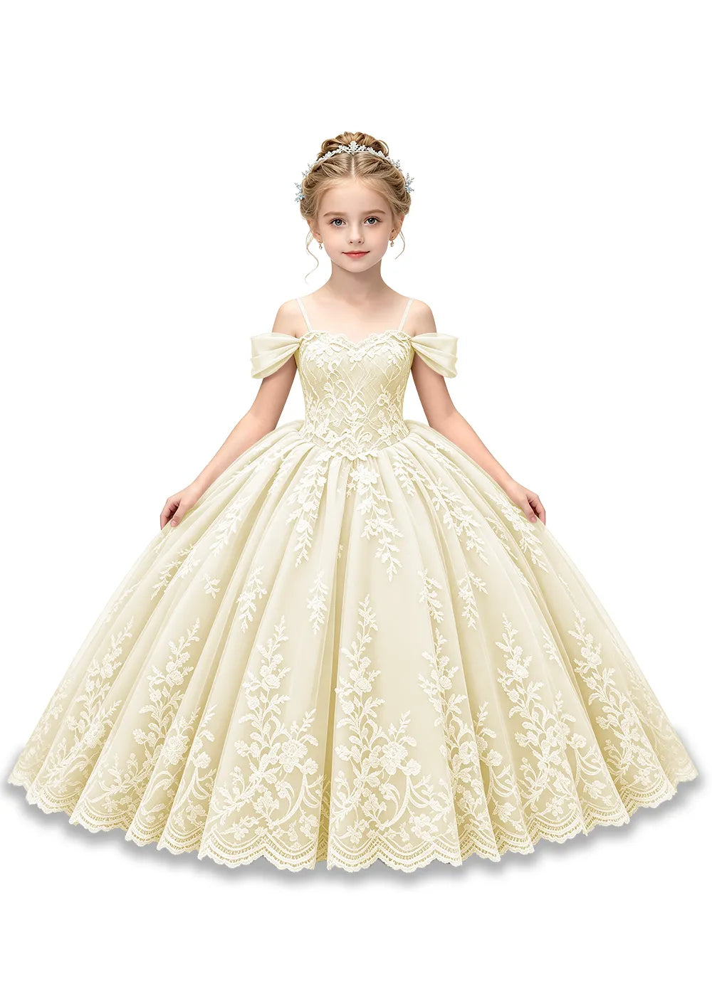 Enchanted Off-Shoulder Tulle Pageant Dress