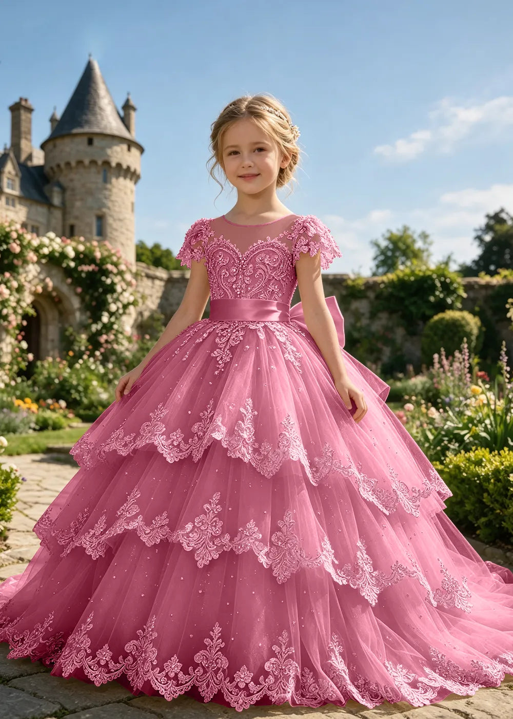 Spitzenkleid mit schulterfreiem Design