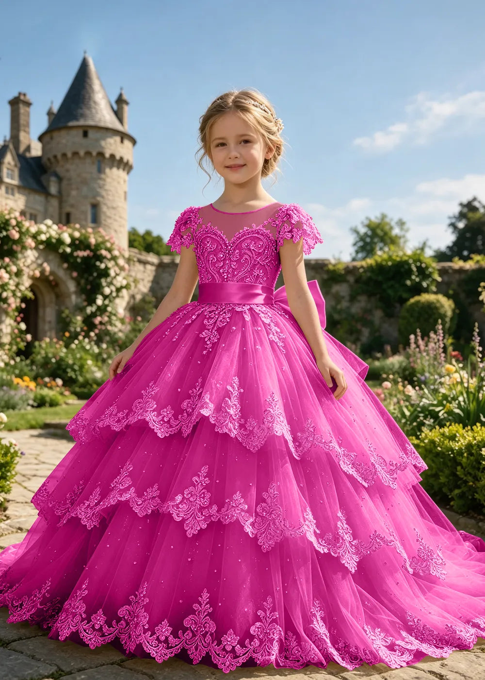 Spitzenkleid mit schulterfreiem Design