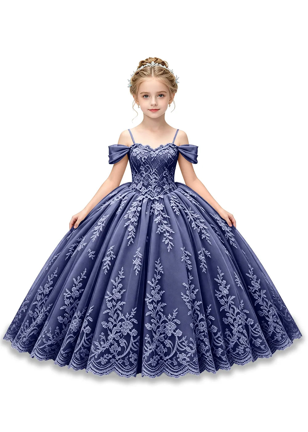 Enchanted Off-Shoulder Tulle Pageant Dress