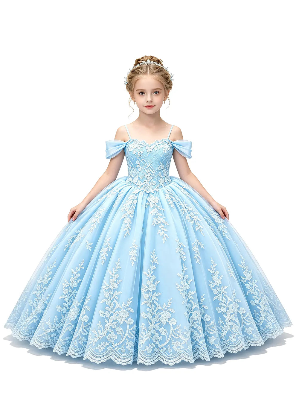 Fairytale Lace Princess Ball Gown for Girls
