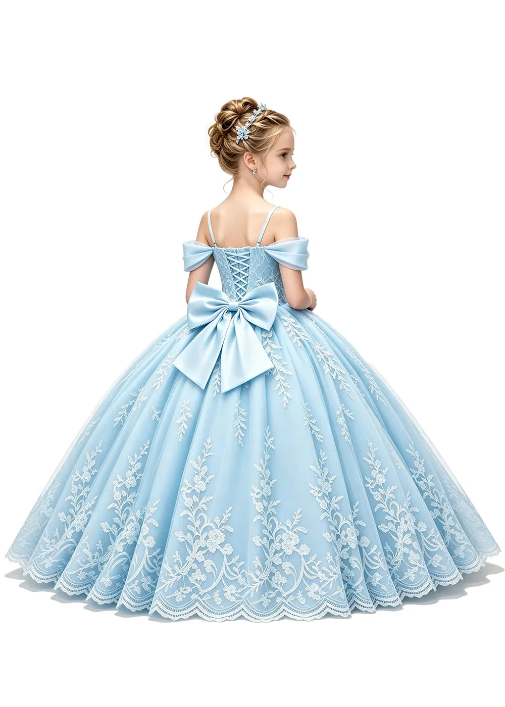 Fairytale Lace Princess Ball Gown for Girls