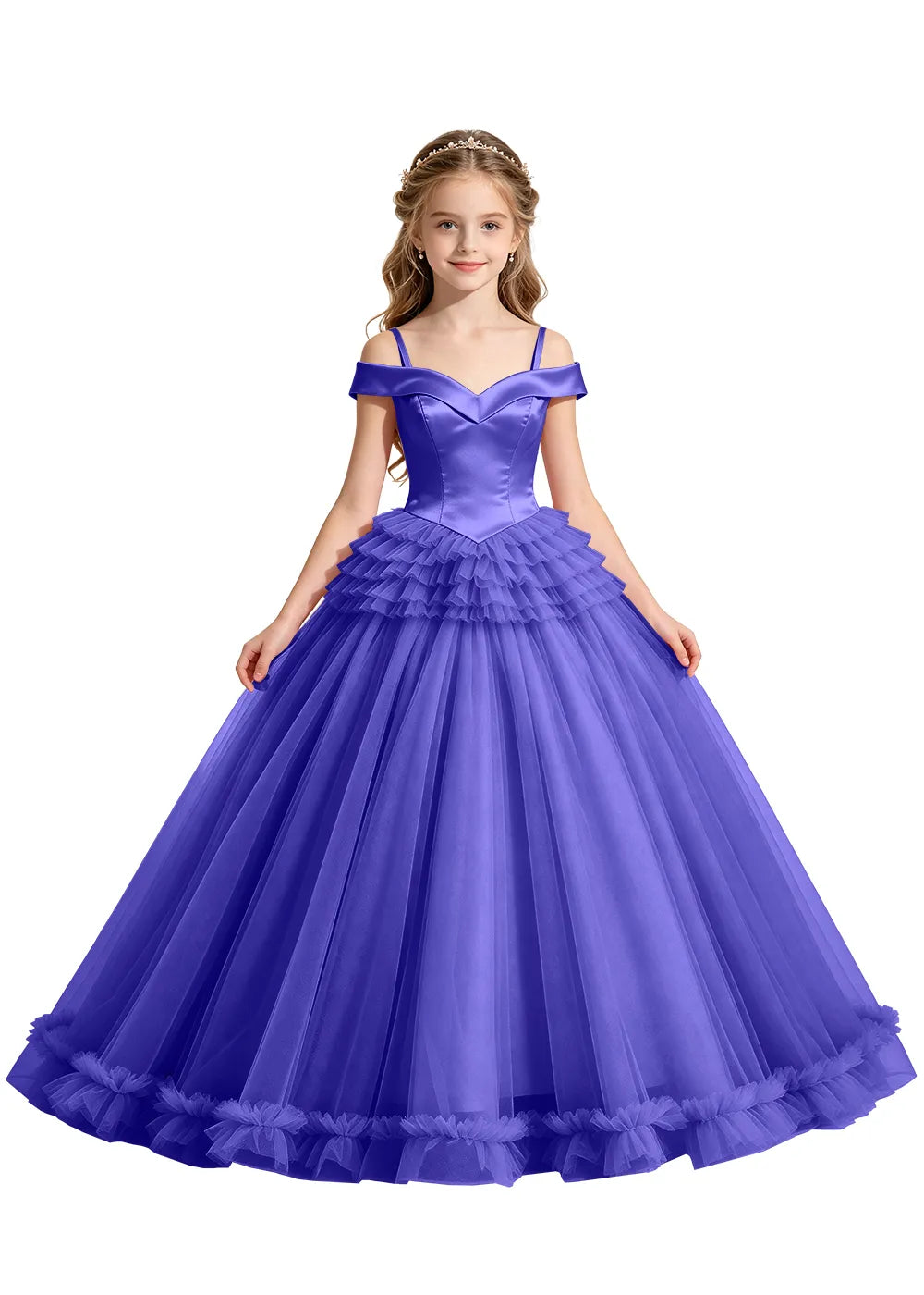 Spitzenkleid mit schulterfreiem Design