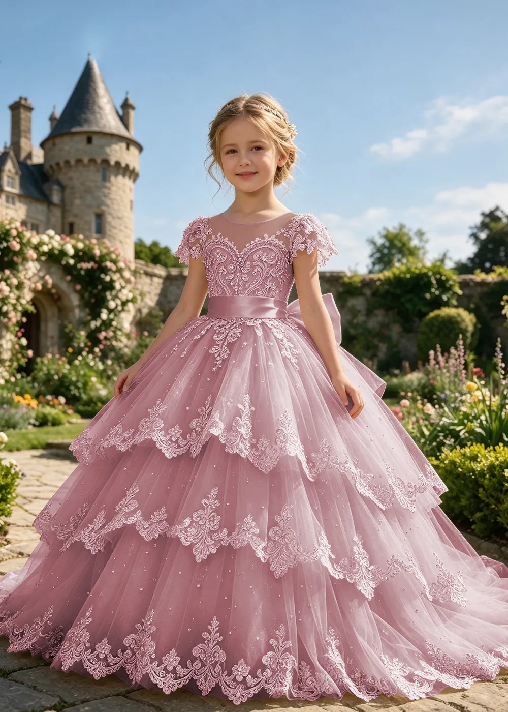 Spitzenkleid mit schulterfreiem Design