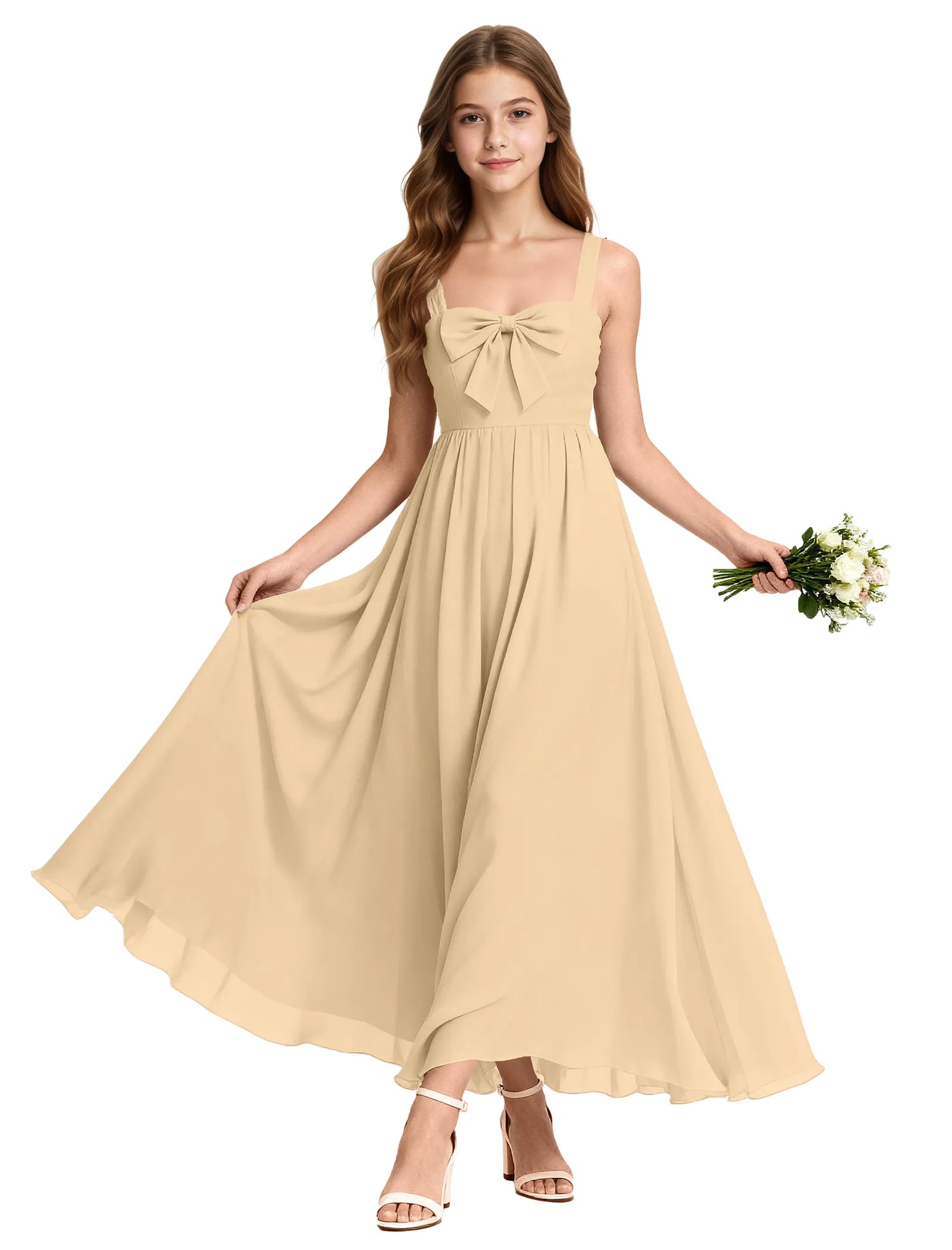 Elegant Bow Junior Bridesmaid Dress