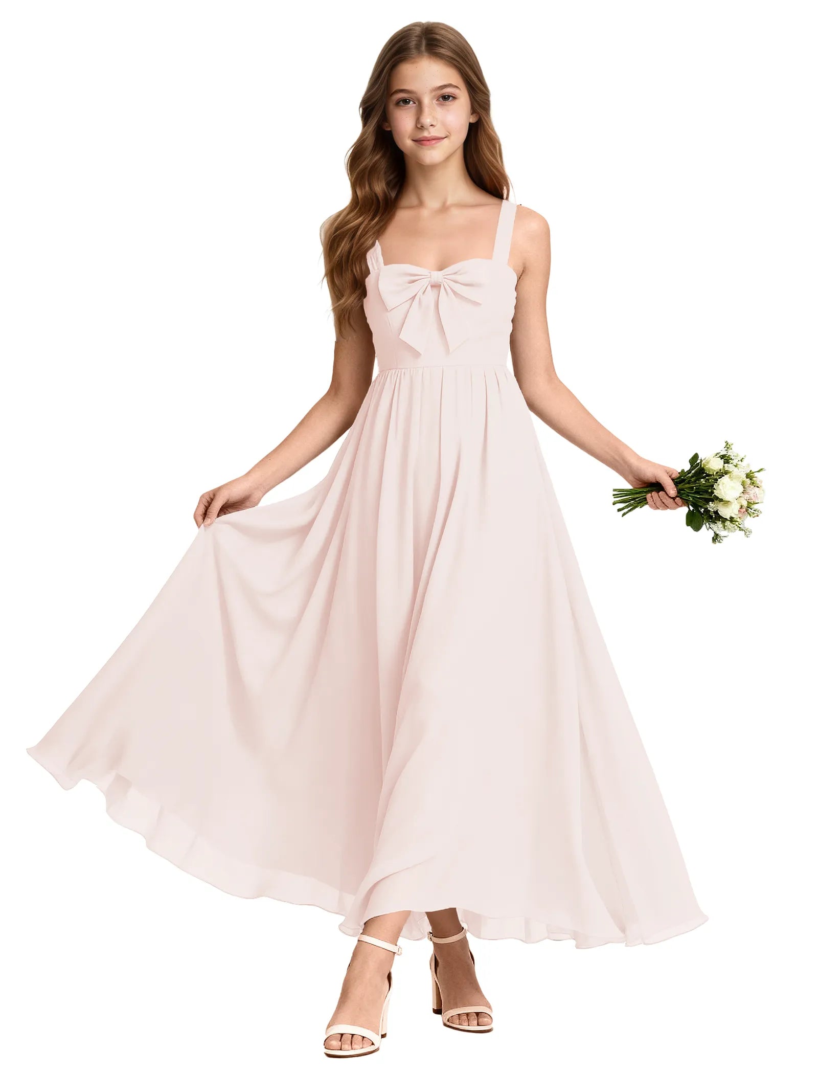 Elegant Bow Junior Bridesmaid Dress