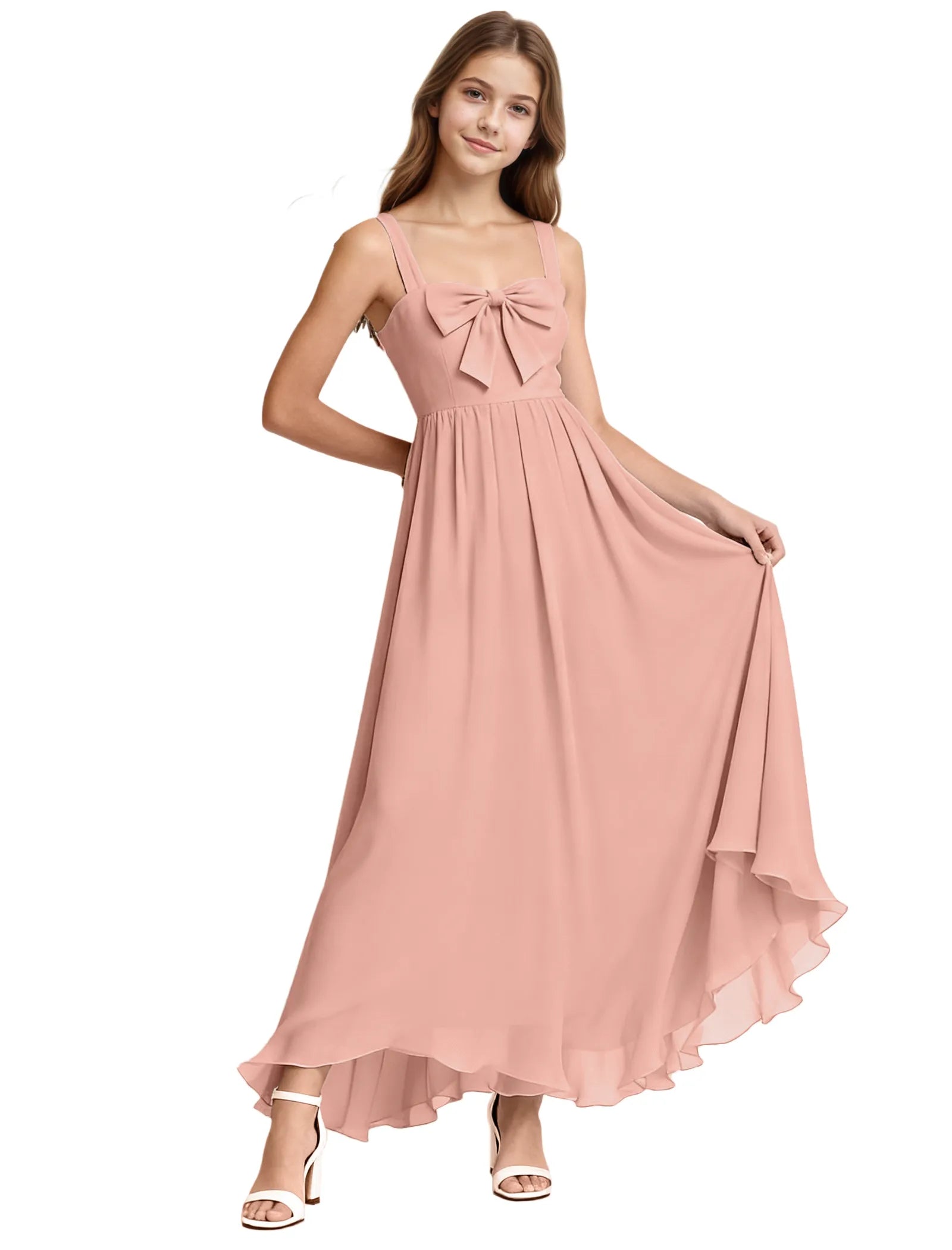 Elegant Bow Junior Bridesmaid Dress