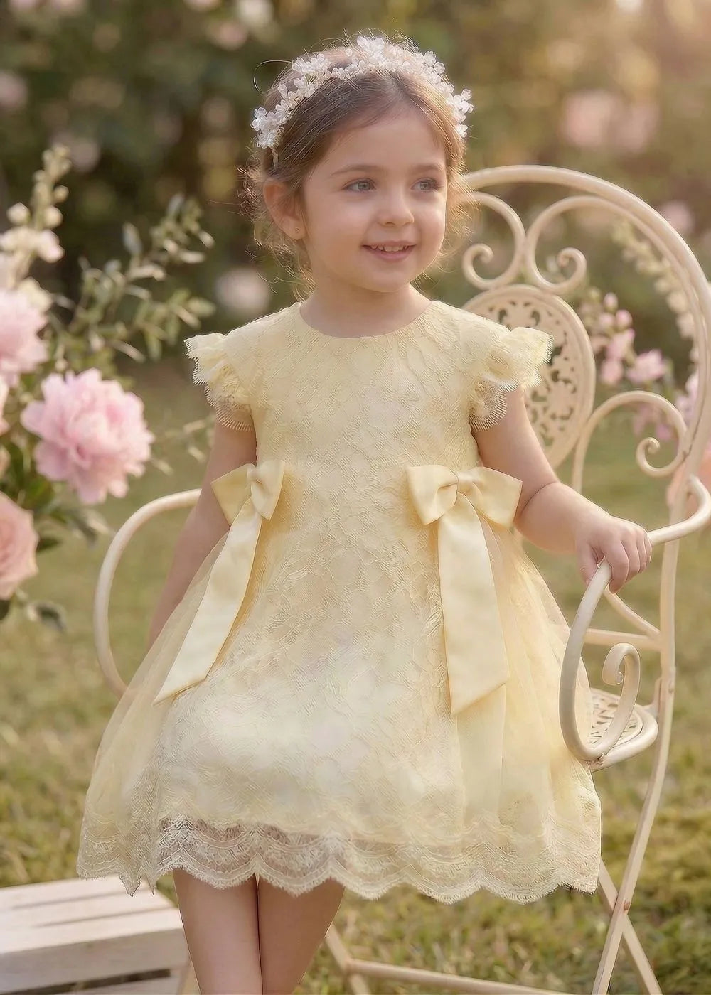 Blossom Lace Tulle Party Dress for Girls