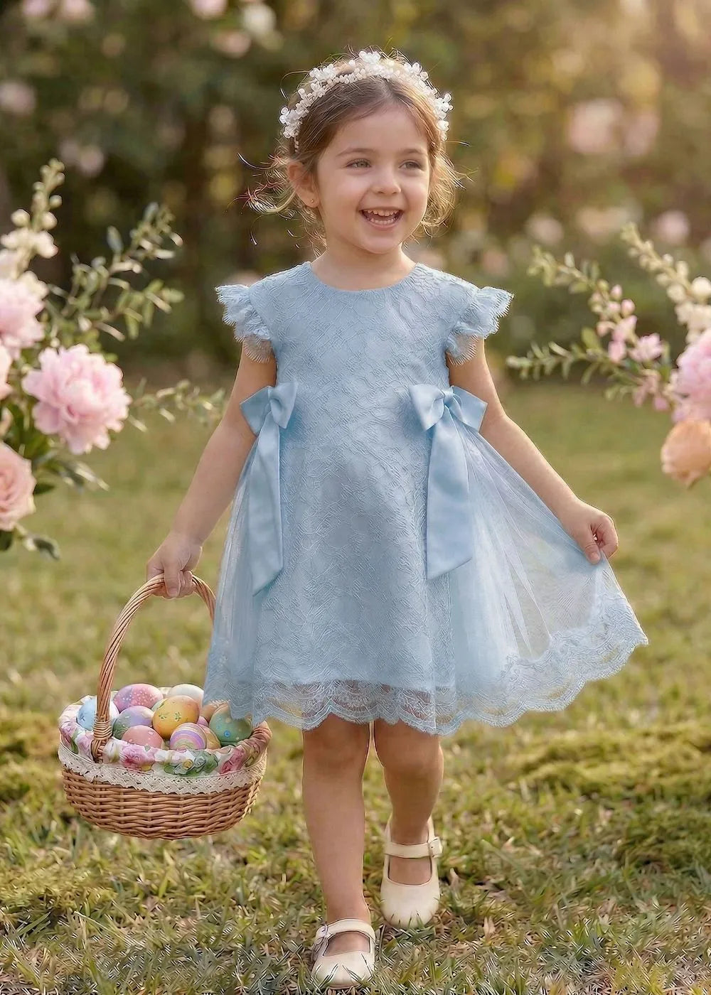 Blossom Lace Tulle Party Dress for Girls