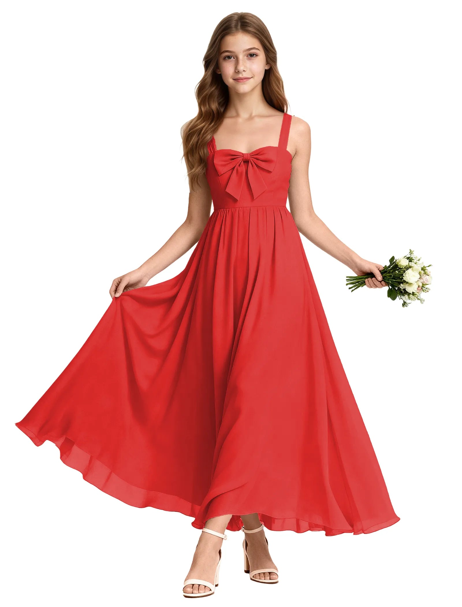Elegant Bow Junior Bridesmaid Dress