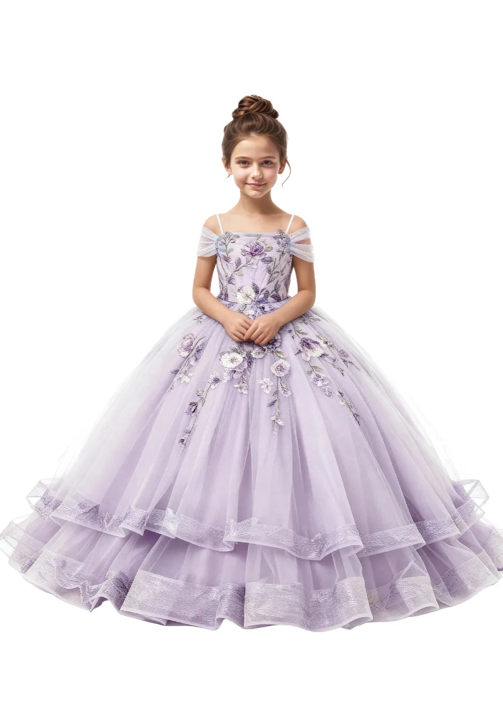 Lavender Blossom Princess Gown