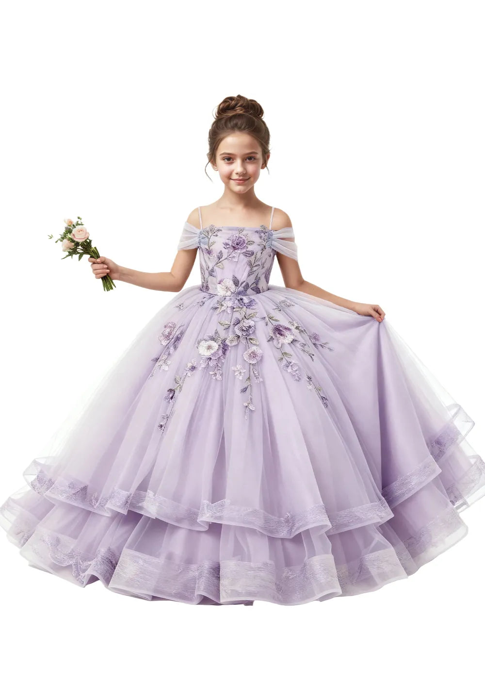 Lavender Blossom Princess Gown